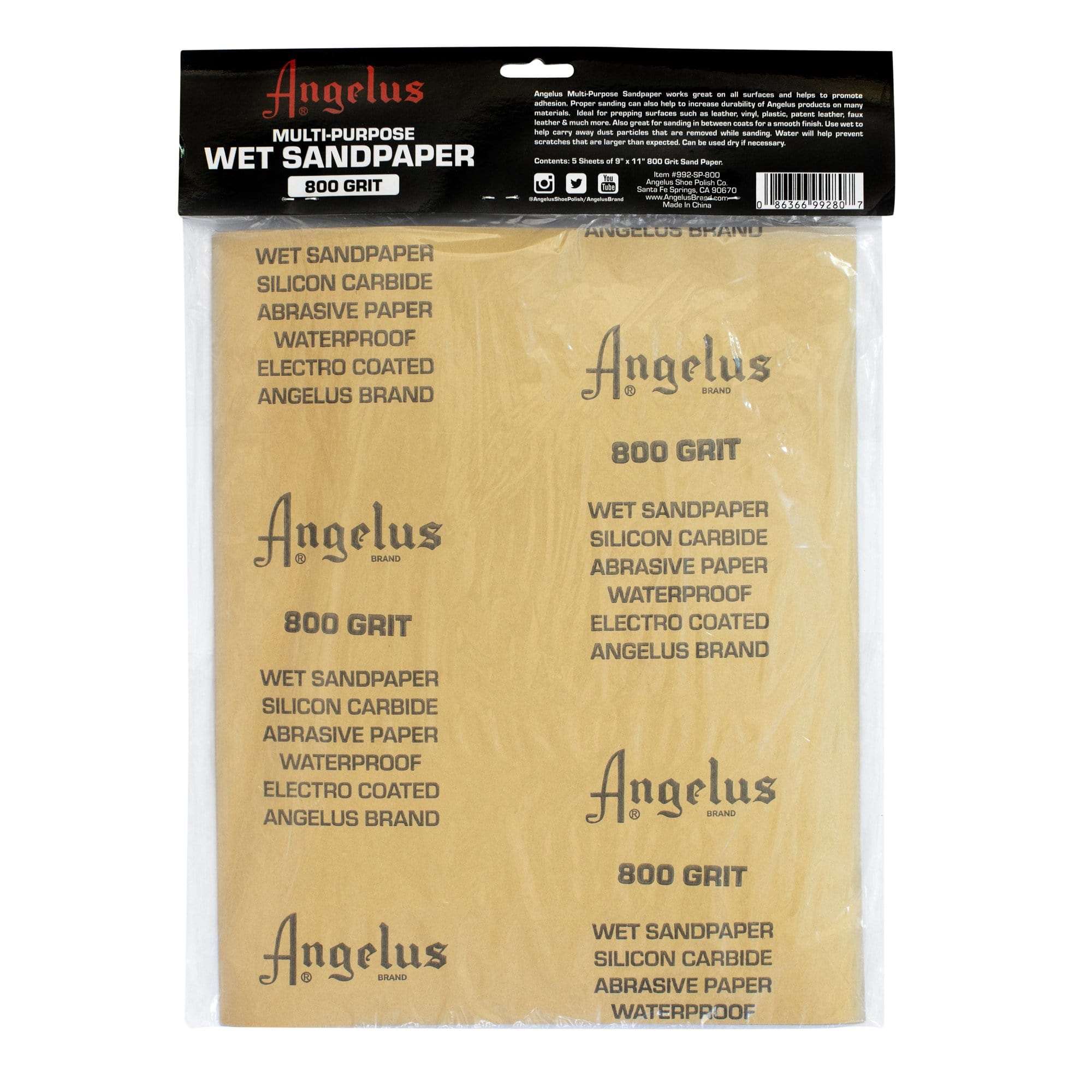Angelus 9"x11"Multi - Purpose Wet Sandpaper - Angelus Direct